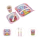 thumbnail image 5 of EeaseMX Juego de comedor de 5 piezas para niños pequeños, plato, tazón, taza, tenedor y cuchara de bambú., 5 of 7