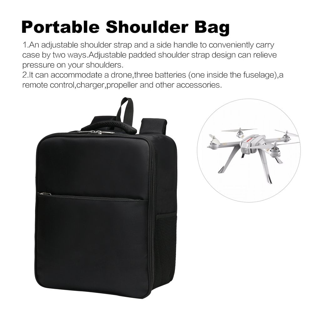 MachinYester Waterproof Outdoor Bag Portable Shoulder Bag Drone Aircraft Storage Case Multi-Function Suitcase Backpack for MJX B3 PRO Color:Black 