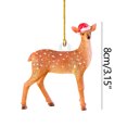 thumbnail image 3 of PPgejGEK Christmas Small Pendant Christmas Tree Car Decorations Acrylic Christmas Hat Small Pendant Snowflake - Shaped Acrylic Pendant Christmas Decoration for Window Displays, 3 of 4