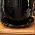 thumbnail image 5 of Sunnydaze 11.75" Round Obsidian Ceramic Outdoor Flower Pot Saucer 2-Count, 5 of 9