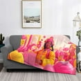 thumbnail image 6 of Throw Blanket for Couch - Digital Nomad Pink Landscape Soft Comfy Lightweight Cozy Warm Throw Blanket, Fuzzy Plush Flannel Blanket & Throws for Sofa and Bed All Season, 6 of 8