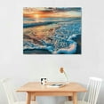 thumbnail image 2 of Orinice Sunset Waves Fine Art  Print Wall Painting for Classroom Kitchen Office Farmhouse Bathroom Room Decor Pictures Wall Art Painting Ready to Hang Canvas Living Room Bedroom Home Office Wall Decor, 2 of 6