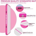 thumbnail image 4 of CHAMPIONPLUS Air Gymnastics Tumble Track Inflatable Tumbling Air Mats for Home Yoga Use Pink 10ft, 4 of 6