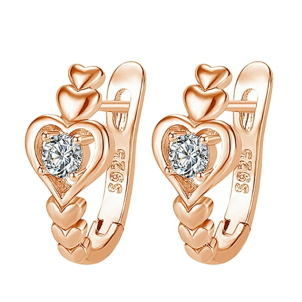 Corazón de moda y pendientes para chicas adolescentes Minimalista Piercing Studs Pendientes de moda