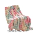 thumbnail image 3 of Weloille Faux Rabbit Fur Tie-Dye Blanket 4.59 x 6.56 Ft, Ultra Soft Fluffy Cozy Plush Throw Blanket, Fade Resistant Warm Comfortable Decorative Blanket for Couch Bed Sofa Living Room Bedroom, 3 of 6