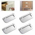 thumbnail image 1 of Poignée de Porte invisible en Acier Inoxydable Argent Armoire Tiroir Accessoires de Garde-Robe avec Vis Poignée de Porte d'Armoire de Cuisine starlight 4 Pcs, 1 of 5