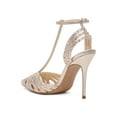 thumbnail image 3 of Jessica Simpson Wisata Sandals Women Ankle Strap Pointed Toe Stiletto Pumps (Gold Champagne, 7), 3 of 3