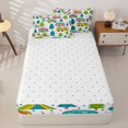 thumbnail image 4 of Homewish Colorful Retro RV Car Tent Zipper Full Size Comforter Sets with Fitted Sheet and 2 Pillowcases, Rainbow Pine Zipper Bedding Set for Boys and Girls, Reversible, 4pcs, 4 of 6