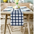 thumbnail image 5 of Farm Blue Plaid Table Runner Tablerunners 13 x 72 Inch, Table Decorations Tabletop Scarf for Summer Gathering Holiday Farmhouse Kitchen Dining Decor, 5 of 6