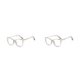 thumbnail image 1 of Qarigey Gafas de ojo de gato Retro Anti luz azul para mujer, gafas transparentes de lectura por ordenador, gafas de marco grande de lujo para Gris claro 2piezas, 1 of 6