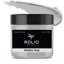 Rolio - Gray Pigment Paste for Epoxy Resin, Nimbus Gray, 2oz Jar - Resin Pigment, Epoxy Resin Dye Paste, Epoxy Paint, Resin Paste Pigment, Epoxy Resin Color Pigment Paste, Mica Powder Paste