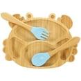 thumbnail image 4 of 1 Set Baby Suction Plate Toddler Plate Toddler Spoon Fork Cute Plate Kids Utensils (Crab Plate), 4 of 7