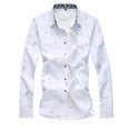 thumbnail image 1 of Camisas informales de otoño con estampado floral para hombres Camisas de cuello de solapa de manga larga más el tamaño M-7XL Noticed FS6353-01, 1 of 7