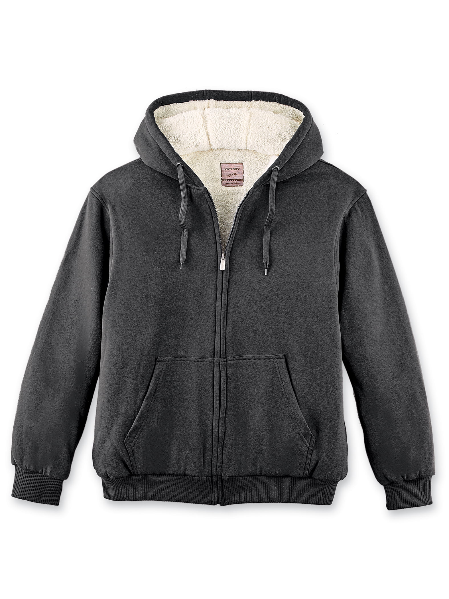 Victory Outfitters Men's Fleece Zip Up Hoodie with Soft Berber Lining ...
