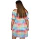 thumbnail image 3 of Vestido Campesino Roman Fashion Modelo 4282 Cuadros Amarillo Talla Extra Curvy Plus Size, 3 of 6