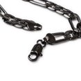 thumbnail image 4 of Pulsera Esclava Figaro 3x1 7mm Unisex Negro 20cm Chapa de Oro 18k Ametrinaa MPCA0020, 4 of 5