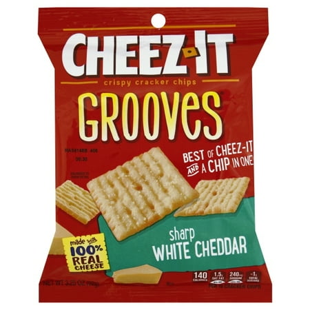 UPC 024100103454 product image for Kellogg's Cheez It Crackers Grooves Sharp White Cheddar 3.25oz | upcitemdb.com