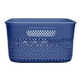 thumbnail image 2 of Mainstays Woven Plastic Storage Basket - White 26 Quart Wicker Design, 2 of 5
