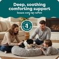 thumbnail image 3 of Furhaven 36" Round Calming Donut Dog Bed with Washable & Removable Cover & Bolster - Shaggy Plush Long Faux Fur Ball Bed - Mist Gray, For Dogs Up to 75 lbs, Large, 3 of 10