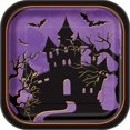 thumbnail image 1 of Square Haunted House Halloween Dessert Plates, 10ct, 1 of 1