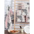 thumbnail image 2 of Pink Grey Abstract Kitchen Dish Towels for Drying Dishes Set of 2, Modern Minimalist Smear Art Waffle Weave Microfiber Hand Tea Bathroom Towels Quick Dry & Absorbent Towel 15.7x23.6, 2 of 7