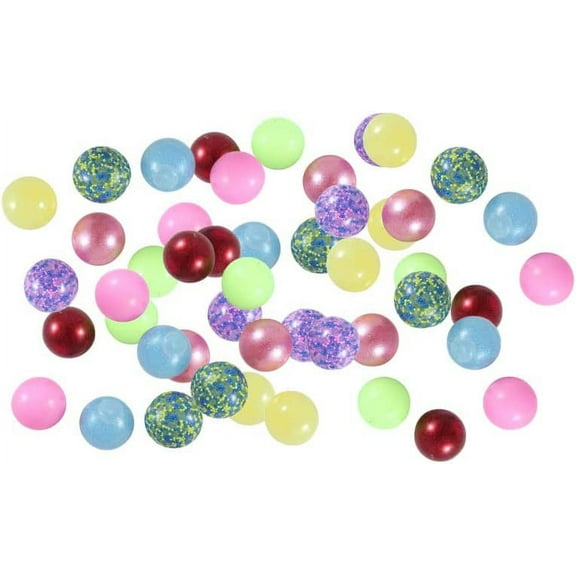24 BULK Assorted Mini Stress Balls - 5 Different Styles - Neon, Glitter, Metallic, Confetti, Glow in Dark 1.5" Stress Ball - Ceiling Sticky Glob Balls - Sensory Squeeze Balls (RANDOM COLORS)