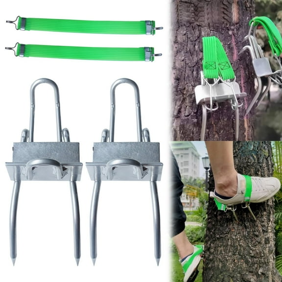 Lggsban Outdoor Tree-Climbing Anti-Slip Cat Claw Shoes Set,Tree Climbing Spikes, Portable Tree Climbings Gear for Tree Work,1PC,Silver,Stainless Steel
