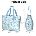 thumbnail image 3 of Tote Bag for Women - Blue Christmas Snowflake Pattern Shoulder Bag - Large Utility Work Duffle Bag with Zipper Handbag for Travel, Work, Sprots, 3 of 5