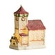 thumbnail image 1 of Decoraciones navideñas, adornos navideños, regalos navideños. Figuras decorativas navideñas de estilo nórdico: Villa nevada con tejado rojo y luces., 1 of 5