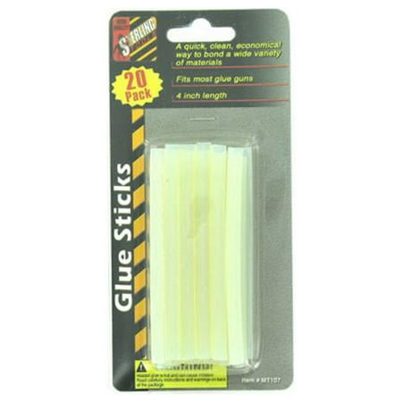 Bulk Buys MT107-24 20 Pack Glue Sticks in a Sleeved Plastic Shell - Case of 24