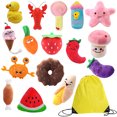 thumbnail image 1 of 16PCS Dog Toy Soft Interactive Funny Cartoon Dog Squeaky Toy Pet Plush Toy, 1 of 10