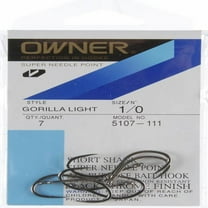 Owner 5107-111 Gorilla Light 7 per Pack Size 1/0 Fishing Hook