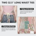 thumbnail image 6 of Pioneer Flower Floral Print Pattern Apron-Garden Aprons for Women with Pockets-Cotton Linen Waterproof Kitchen Cooking Gardening Aprons Adjustable for Kitchen,Cooking,BBQ and Salon 33x27 Inch, 6 of 7