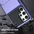 thumbnail image 4 of Dteck Wallet Case for Samsung Galaxy S22 Ultra Case with 4-Card Credit Card Holder Slot Shockproof Cover Hybrid Heavy Duty Protection Armor Phone Case for Galaxy S22 Ultra 5G, Purple, 4 of 5