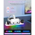 thumbnail image 5 of BUTOMKY Charging Dock for Meta Quest 3S/3, Magnetic Charging Station with RGB Light, VR Headset & Controller Charging Stand Includes 2 Rechargeable Batteries, White Oculus Quest 3S Accessories, 5 of 8
