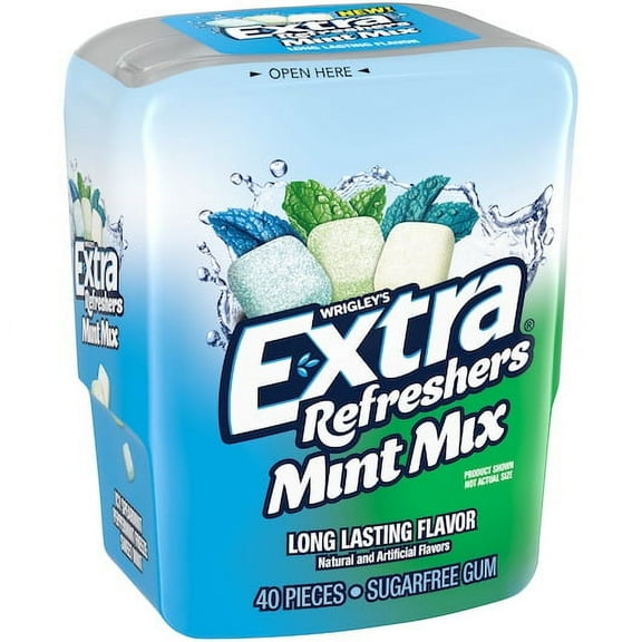 (Price/Case)Extra Refreshers Mint Mixed Bottle, 40 Piece, 4 per case