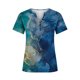 thumbnail image 5 of ICHUANYI Clearance Women Fashion Casual Printing Shirts Short Sleeve Loose Tee Tops Tunic Blouse(Dark Blue, XXL) ICHUANYI WER2023081002444, 5 of 5