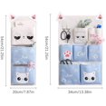 thumbnail image 3 of 2 Pieces Hanging Storage Bag, Wall Organizer Bag, Wall Organizer Pockets, Foldable, 7 Pockets and 3 Pockets, with Sticky Hooks, for Keys, Toys, Remotes, 3 of 5
