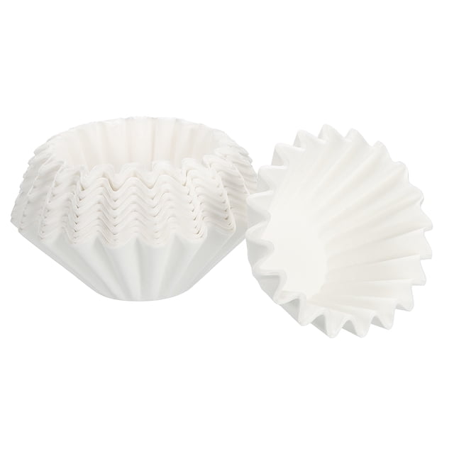 Uxcell 100Pcs 1-2 Taza Filtros de Café Blancos Desechables para Cafeteras de Goteo Universal 6.1*1.8"