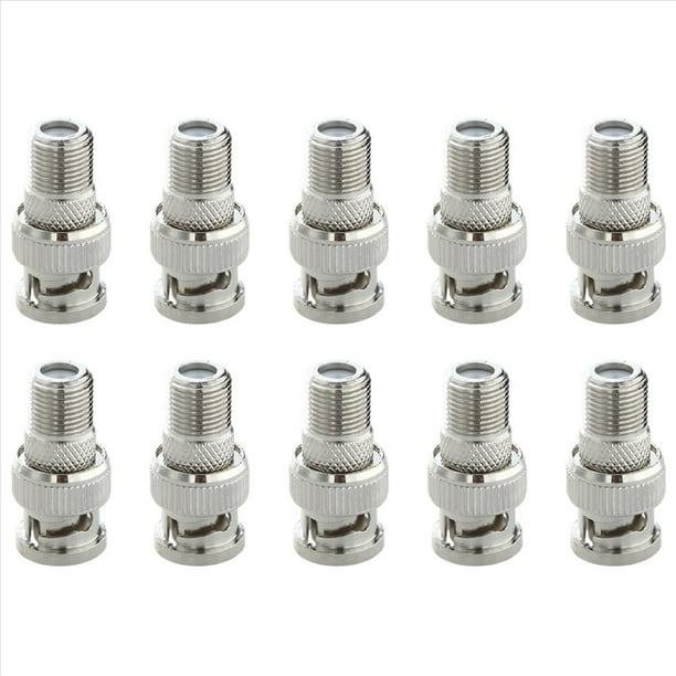 40Pcs Adaptador de Conectador Coaxial de Enchufe de BNC de Macho A F Hembra para Camara del CCTV