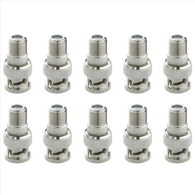 40Pcs Adaptador de Conectador Coaxial de Enchufe de BNC de Macho A F Hembra para Camara del CCTV