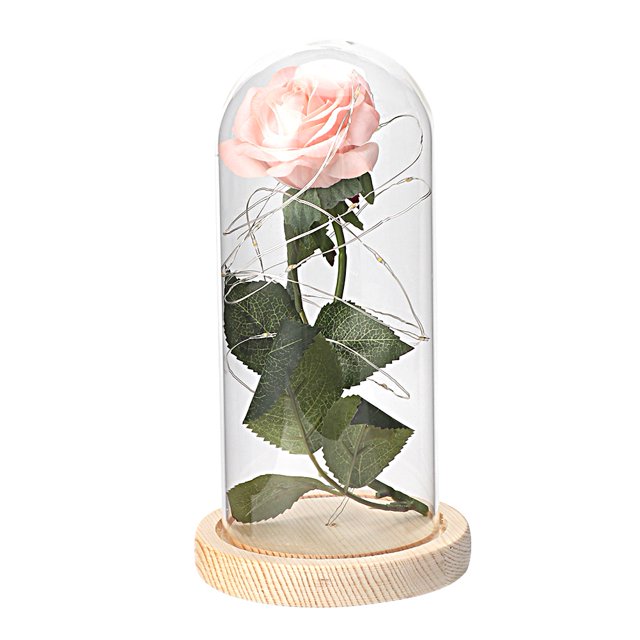 Lámpara LED Zhivalor con flor de rosa decoración del hogar color rosa Champán