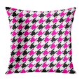 thumbnail image 1 of BOSDECO Blue Houndstooth Abstract Geometric Pattern Pink Arts Black Blending Bright Classic Pillow Case Pillow Cover 18x18 inch, 1 of 1