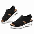 thumbnail image 4 of Pennysue Women Walking Sandals Air Cushion Platform Breathable Knit Slip On Summer Shoes for Daily Walk Beach Travel, 4 of 8