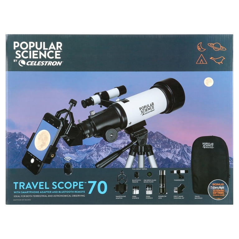 Telescopio Celestron Travel Scope 70DX AZ Portable 400x70 22035 V0000885