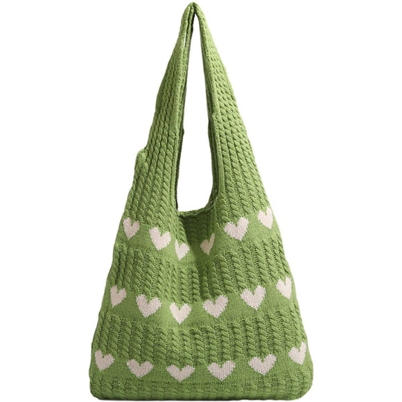 Jiibva Crochet Mesh Beach Tote Bag, Summer Vacation Aesthetic Knit Boho Shoulder Bag Crochet Handbags Shoulder Bag Shopping Bag