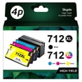 thumbnail image 1 of 712XL Ink Remanufactured Ink Cartridges for HP 712 XL Ink Cartridges Combo Pack, Work with Designjet T210 T230 T250 T630 T650 Studio Plotter Printer, 1 of 5