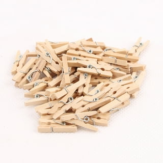 Colorful Wooden Pegs,3.5 CM Mini pegs,100 Pcs Wooden Photo Clips,Mini –