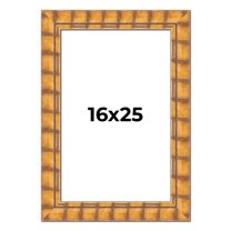 16x25 Frame Beige Real Wood Picture Frame Width 3 inches | Interior Frame Depth 0.5 inches |