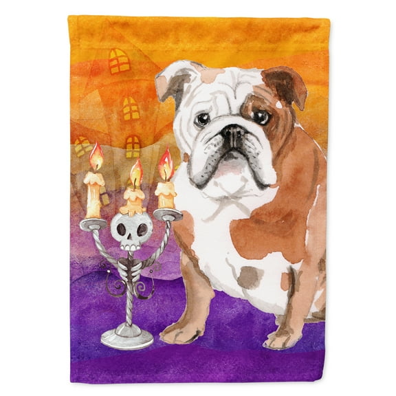 Hallween English Bulldog House Flag